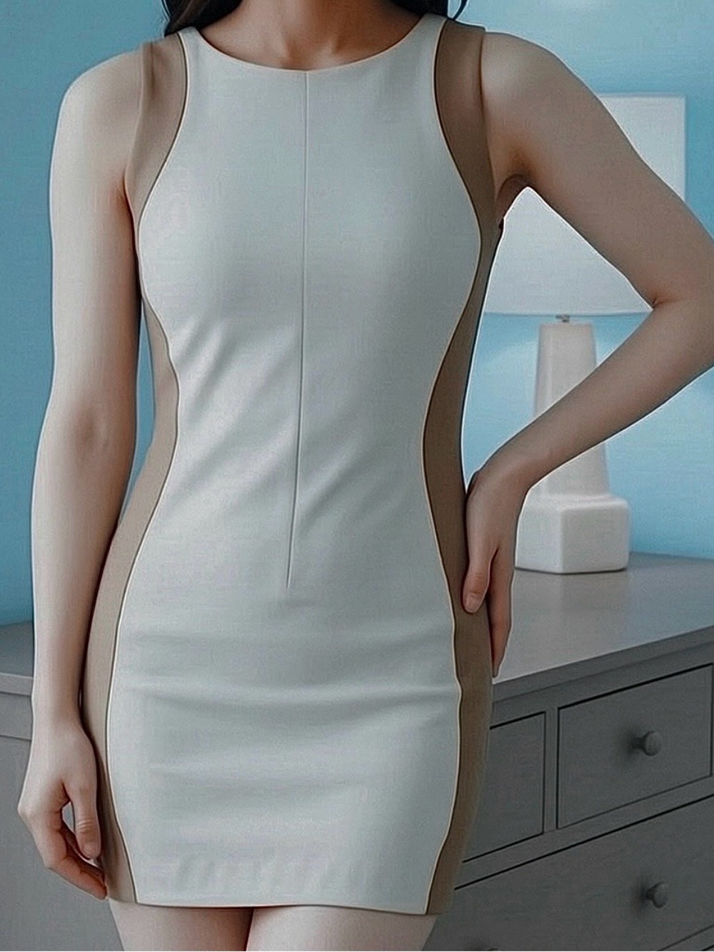 Maggy London Color Block Mini Dress. Size 4
